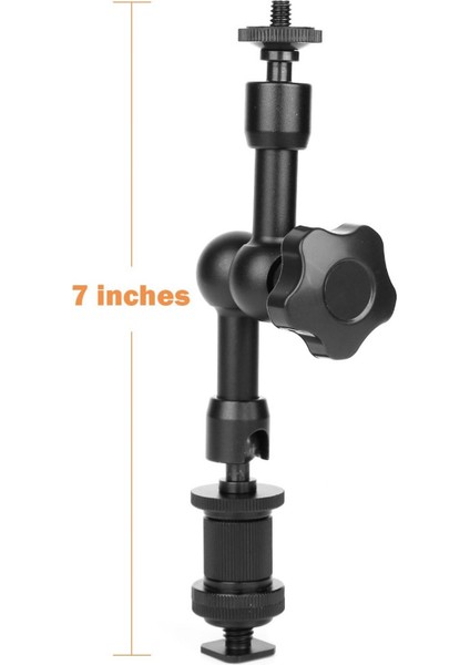7" Inç Magic Arm Sihirli Kol Flaş , Mikrofon , LED , LCD Montör , Aksiyon Kamerası ve Telefon Bağlamak Için.