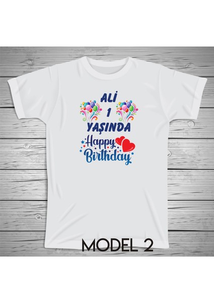 Kişiye Özel Isim Baskılı Doğum Günü T-Shirt Micro Polyester Terletmez