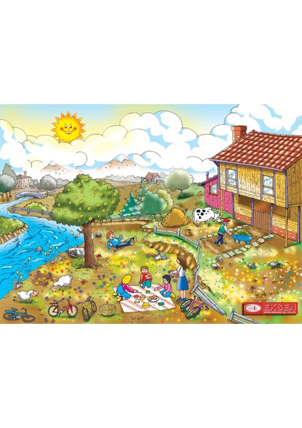 Ilkbahar Mevsim Ahşap Yapboz Puzzle 25X35 Cm. 35 Parça