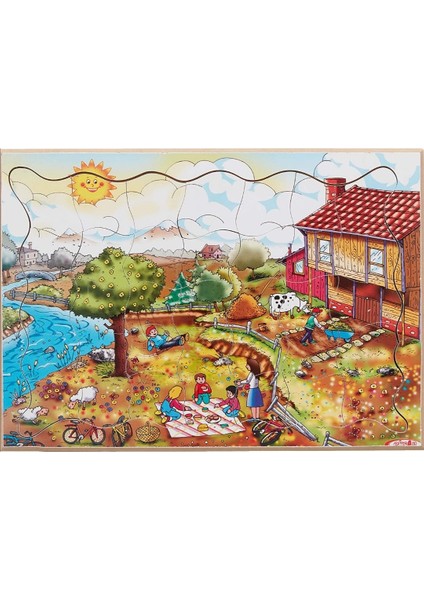 Ilkbahar Mevsim Ahşap Yapboz Puzzle 25X35 Cm. 35 Parça
