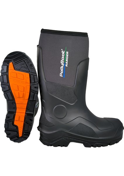 Polly Boot Ranger Outdoor Çizme Poliüretan Neopren Avcı Balıkçı Çizmesi Siyah