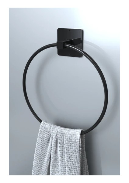 Yapışkanlı Yuvarlak Havluluk Banyo Mutfak Havlu Askılık