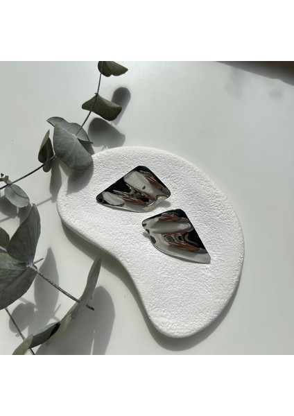 Silver Plaka Küpe