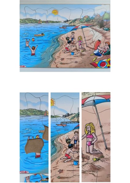 Yaz Mevsim Ahşap Yapboz Puzzle 25X35 Cm. 35 Parça