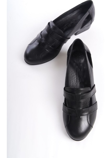Deri Anatomik Taban Comfort Siyah Kadın Ayakkabı TMD202441 fiyatları