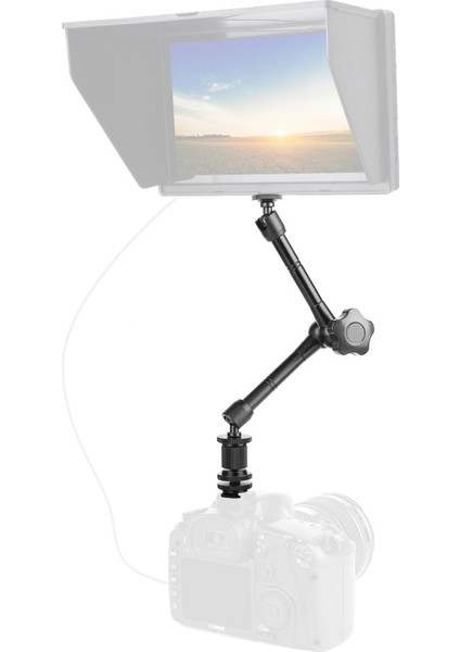 11" Inç Magic Arm Sihirli Kol Flaş , Mikrofon , LED , LCD Montör , Aksiyon Kamerası ve Telefon Bağlamak Için.