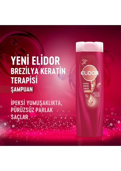 Saç Bakım Şampuanı Brezilya Keratin Terapisi Hidrolize Keratin Marula Yağı E Vitamini 400 ml