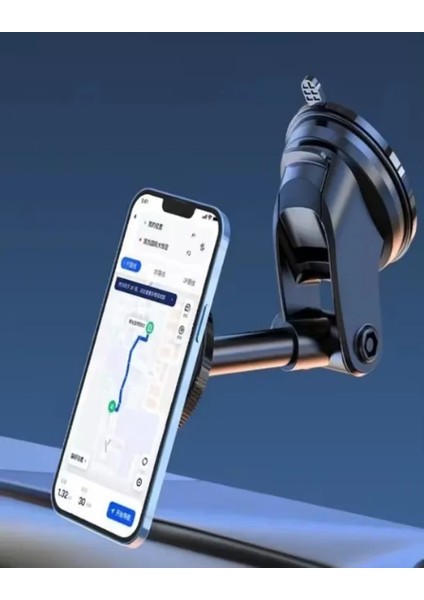 Vantuzlu  Manyetik  Mıknatıslı Araç Içi Telefon Tutucu Kademeli Uzayan Telefon Cam Standı