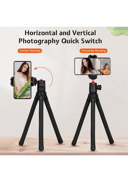 KT-660 + BD-50 Dslr , Aynasız Fotograf Makinesi ve Telefon Uyumlu Profesyonel Ahtapot Esnek Tripod