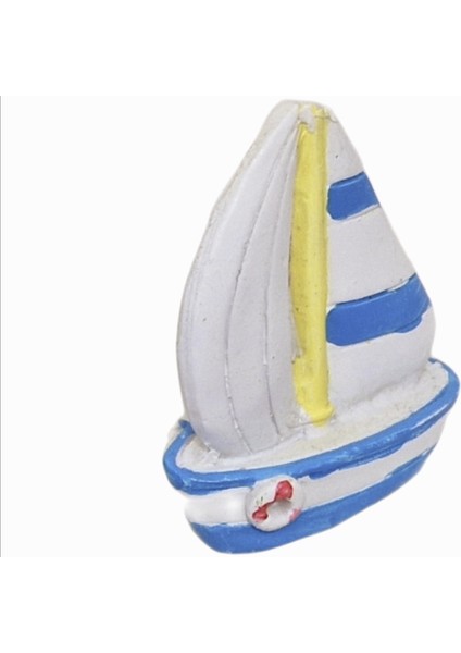 5,4cm Mini Yelken Kayık Silikon Kalıp K-1221, Kokulu Taş Sabun Alçı Mum Kalıbı