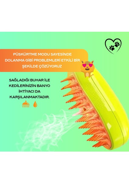 Buharlı Kedi & Köpek Yıkama Fırçası Tarağı, Buharlı Kedi Tarağı, Evcil Hayvan Tarağı modelleri