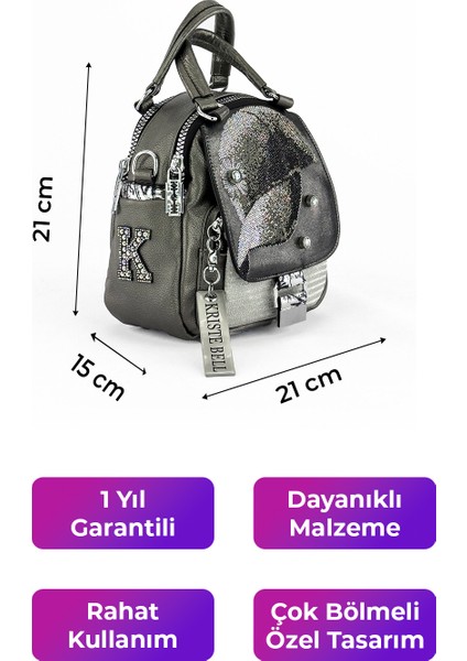 Kriste Bell Kadın Sırt Çanta Pewter 26460