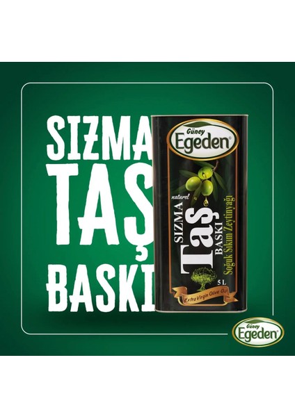 Egeden 0.3 Asit Naturel Sızma Soğuk Sıkım Taş Baskı Zeytinyağı 5 Lt