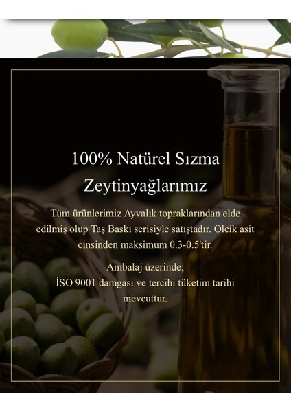 Egeden 0.3 Asit Naturel Sızma Soğuk Sıkım Taş Baskı Zeytinyağı 5 Lt