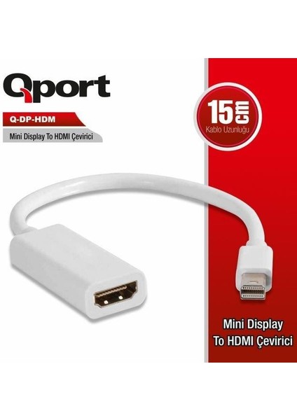 Q-Port Q-Dp-Hdm Mını Dısplay To HDMI Çevirici