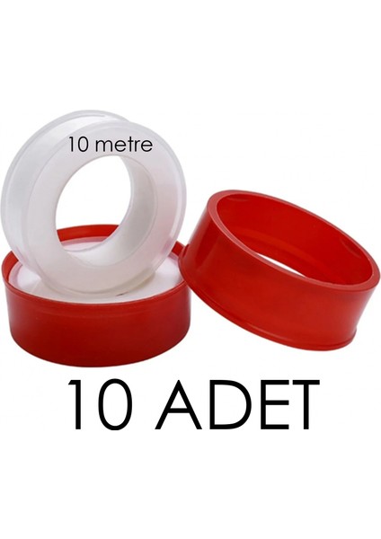 10 Adet Teflon Bant 12MM 0.075MM 10METRE