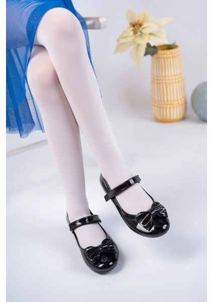 Eylül Termo Kaymaz Taban Boğma Fiyonklu Cırtlı Çocuk Babet Rugan Siyah fiyatları