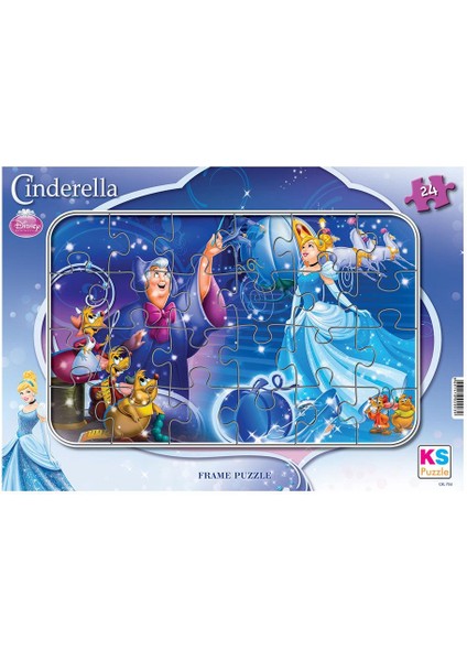 Cinderella Frame Puzzle 24'Lü CRL-704