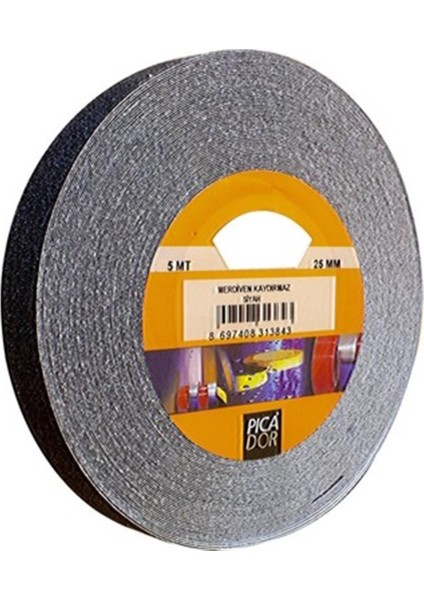 Merdiven Kaydırmaz Siyah Bant 25 mm x 5 m