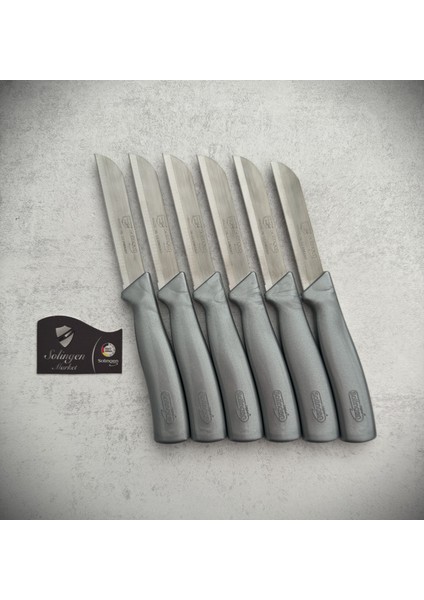 Işıltılı Meyve ve Sebze Bıçağı 6'lı Gri