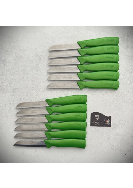 Işıltılı Meyve ve Sebze Bıçağı 12'li Yeşil