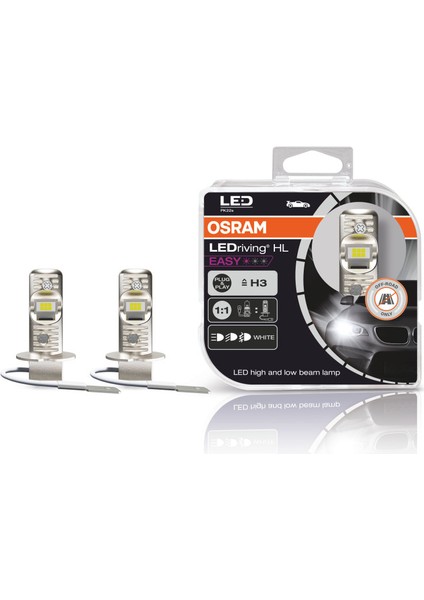 H3 Ledriving Hl Easy 12V LED Far ve Sis Ampulü (Takım - 2ADET)