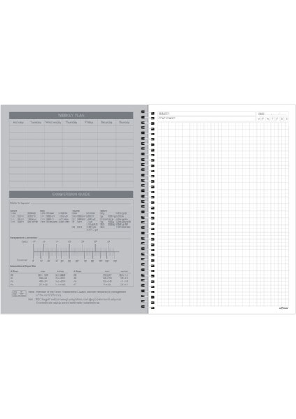 Fines Ofis Defter A4 Spiralli Kareli Yeşil fiyatları