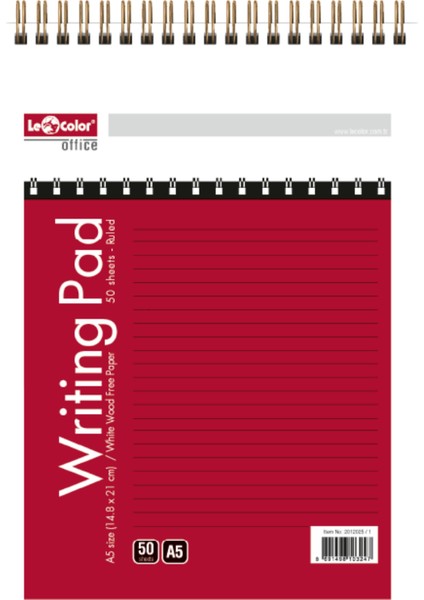 Writing Pad Ofis Bloknot A5 Çizgili Beyaz