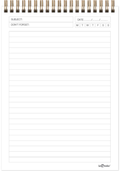 Writing Pad Ofis Bloknot A5 Çizgili Beyaz