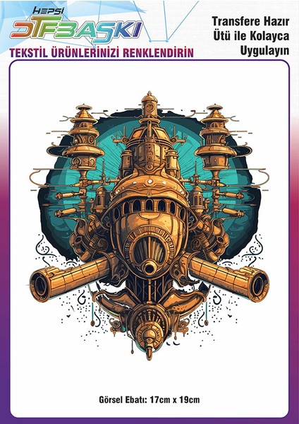 Vintage Ütü ile Yapışan Tişört Tekstil Dtf Baskı