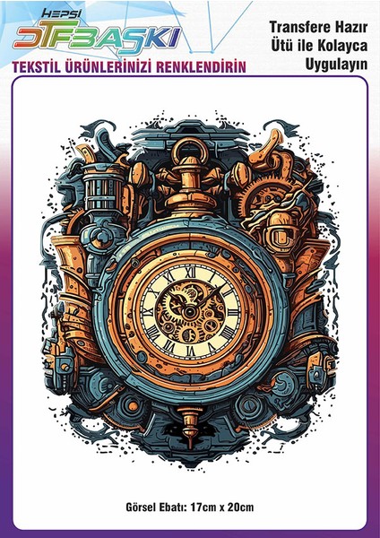 Vintage Ütü ile Yapışan Tişört Tekstil Dtf Baskı