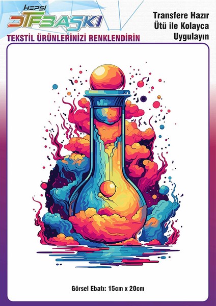 Vintage Ütü ile Yapışan Tişört Tekstil Dtf Baskı