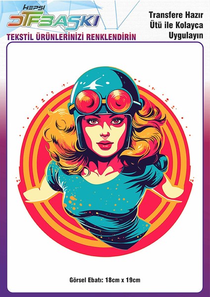 Vintage Ütü ile Yapışan Tişört Tekstil Dtf Baskı