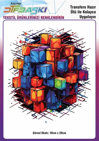 Vintage Ütü ile Yapışan Tişört Tekstil Dtf Baskı