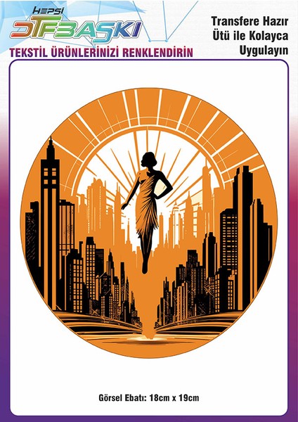 Vintage Ütü ile Yapışan Tişört Tekstil Dtf Baskı