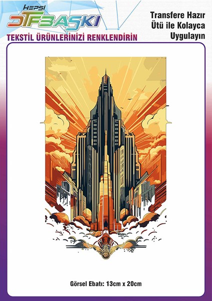 Vintage Ütü ile Yapışan Tişört Tekstil Dtf Baskı