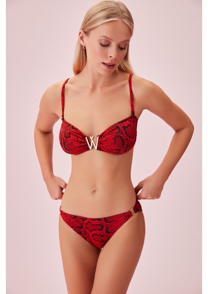 Detaylı Desenli Bikini Alt