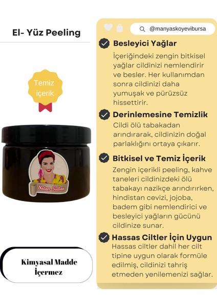 Aloe Veralı Bağdem Yağlı Jojoba Yağlı El Yüz Peeling