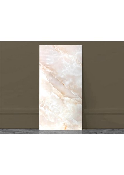 30 x 60 CM 6 ADET Yumuşak Kahve Desenli Kendinden Yapışkanlı Duvar Zemin Kaplama Paneli