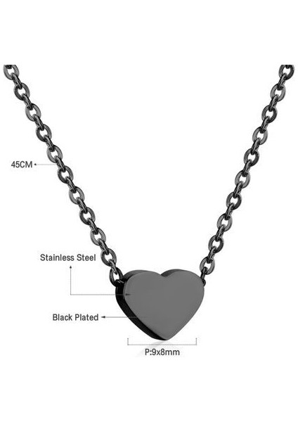 Minik Kız Kalp Kadın Yıldız Ay Paslanmaz Çelik Zincir Takı Kolye (Yurt Dışından)