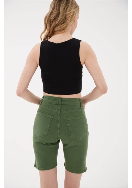 Kolsuz Crop Bluz Siyah