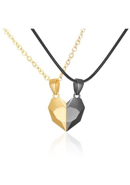 Aşk Kalp Çift Takı Eşleşen Dostluk Uzun Zincir Kolye (Yurt Dışından)