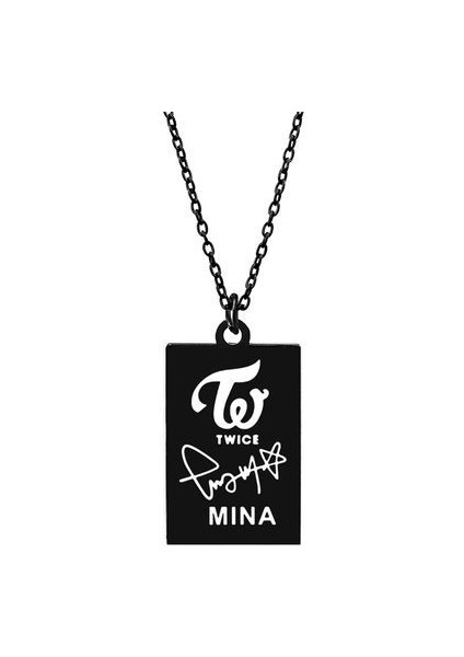 Ikili Üye Imza Paslanmaz Çelik K-Pop Takı Kolye (Yurt Dışından)