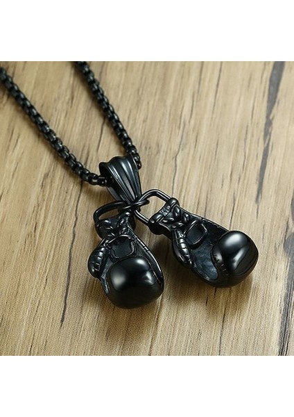 Hnsp Hip Hop Boks Eldiveni Zincir Erkekler Için Erkek Sokak Rock Tarzı Kolye (Yurt Dışından)