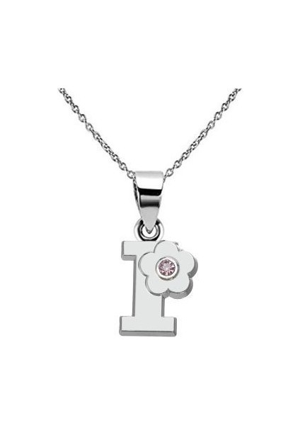 Benim Şeklimin Baş Harfleri Isim Kız Çocuklar Için Çocuk Alaşım Kristal Çiçek Kolye (Yurt Dışından)