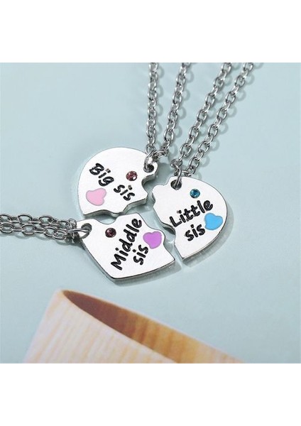 Trendy Kalp Sisters 2 Parça Set Bff Mektup Ekleme Kolye (Yurt Dışından)