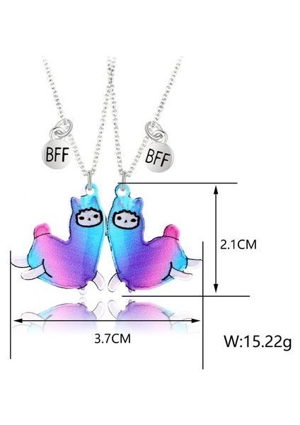 Bestoneday 9 Stilleri En Iyi Arkadaşlar Aşk Çift Gökkuşağı Kırık Kolye (Yurt Dışından)