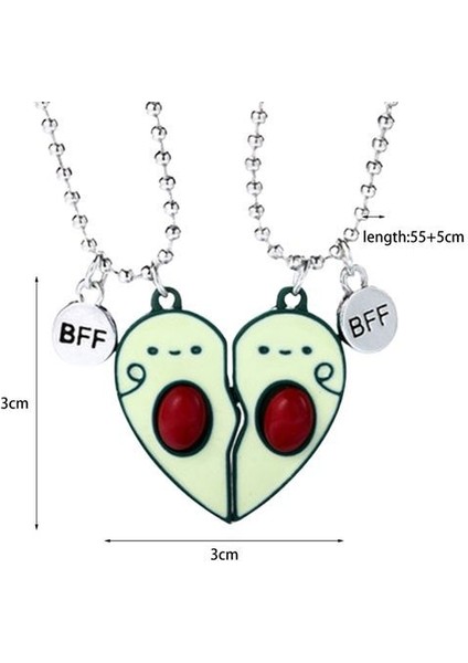 Bestoneday 9 Stilleri En Iyi Arkadaşlar Aşk Çift Gökkuşağı Kırık Kolye (Yurt Dışından)