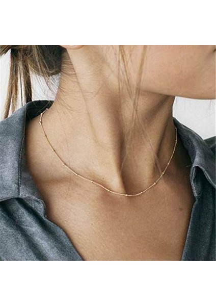 Minik Kalp Gerdanlık Kadın Gümüş Renk Zinciri Küçük Kalp Kolye (Yurt Dışından)