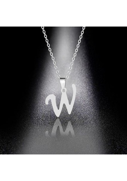 Ilk Az Harfleri Kadın Erkek Trendy Paslanmaz Çelik Kolye (Yurt Dışından)